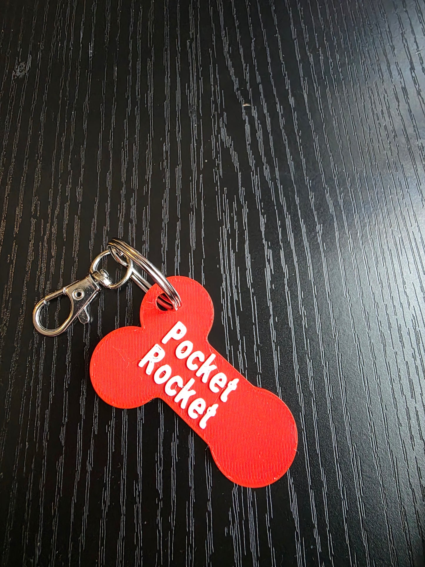 🚀🍆 Pocket Rocket Trolley Keyring